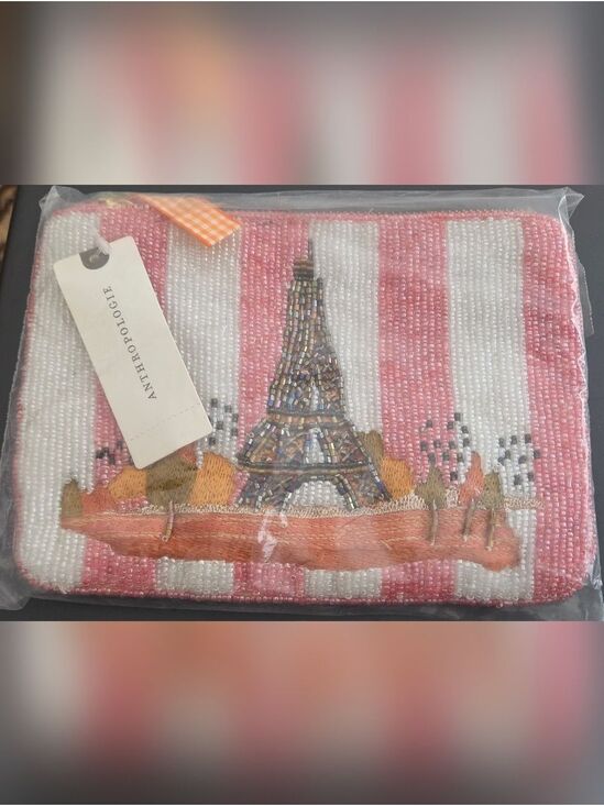 Anthropologie Handbags - NWT Anthropologie Fiona Beaded Pouch/Bag- City Edition In Paris
